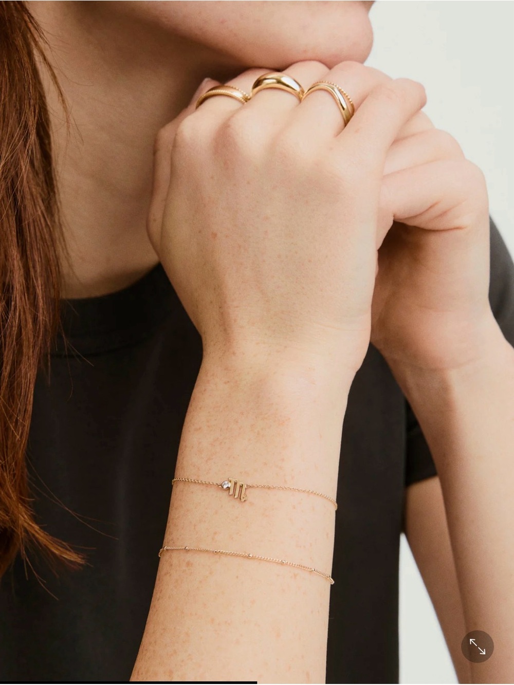 Mejuri Gold Zodiac (Aries) Bracelet with Lab Grown Diamond